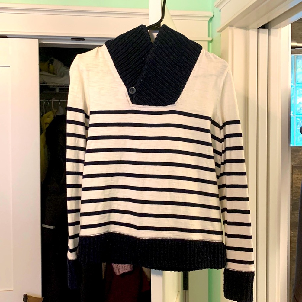 J. Crew COZY Navy Blue Sailing Sweater Small